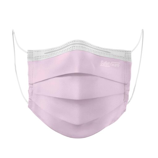 SAFETYWARE 3-Ply Earloop Pink Face Masks