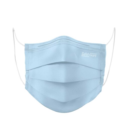 SAFETYWARE 3-Ply Kids Standard Blue Face Masks