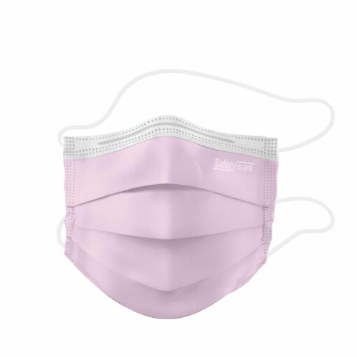 SAFETYWARE 3-Ply Headloop Pink Face Masks