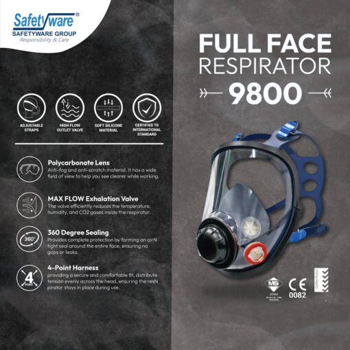 SAFETYWARE 9800 Full Face Respirator