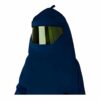 58 cal Arc Flash Protection Face Shield with Safety Helmet & Hood, Navy Blue