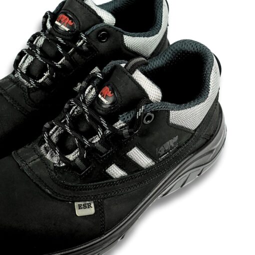 RHINO SHOE VoltGuard EH101KP Black Low Cut Lace-Up Safety Shoes /w Fiberglass Toe Cap & Anti Penetration Fabric Midsole.