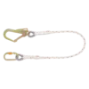 KSTRONG Essential Restraint Twisted Rope Lanyard with Steel Scaffold Hook and Karabiner