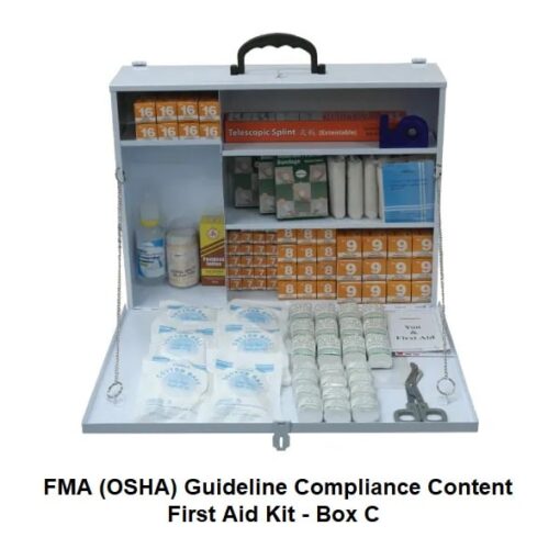 FMA (OSHA) Guideline Compliance Content First Aid Kit (Box C)