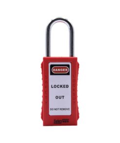 SAFETYWARE Long Body, Standard Steel Shackle Padlock