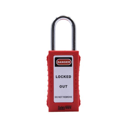 SAFETYWARE Long Body, Standard Steel Shackle Padlock