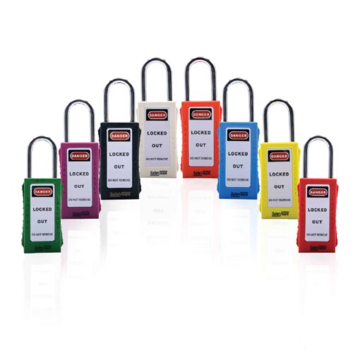 SAFETYWARE Long Body, Standard Steel Shackle Padlock