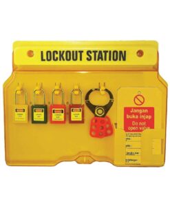 SAFETYWARE 4-Lock Advanced Lockout Station (Filled)