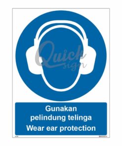 QUICKSIGN MANDATORY SIGNS - MS004 Wear ear protection