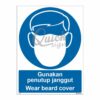 QUICKSIGN MANDATORY SIGNS - MS010 Wear beard cover