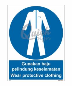 QUICKSIGN MANDATORY SIGNS - MS019 Wear protective clothing