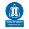 QUICKSIGN MANDATORY SIGNS - MS022 Life jacket must be worn if the pond is not drained