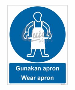 QUICKSIGN MANDATORY SIGNS - MS023 Wear apron