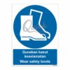 QUICKSIGN MANDATORY SIGNS - MS026 Wear safety boots