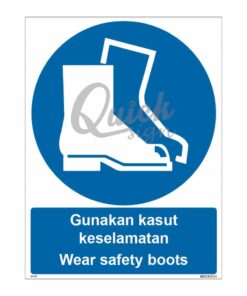 QUICKSIGN MANDATORY SIGNS - MS026 Wear safety boots