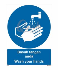 QUICKSIGN MANDATORY SIGNS - MS030 Wash your hands