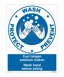 QUICKSIGN MANDATORY SIGNS - MS031 Wash hand before eating