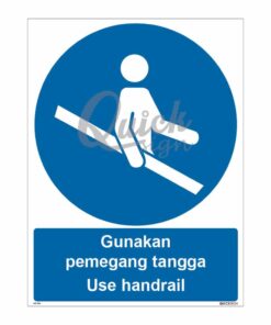 QUICKSIGN MANDATORY SIGNS - MS036 Use handrail