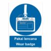 QUICKSIGN MANDATORY SIGNS - MS046 Wear badge