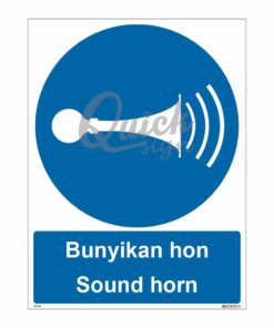 QUICKSIGN MANDATORY SIGNS - MS053 Sound horn