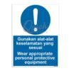 QUICKSIGN MANDATORY SIGNS - MS060 Wear appropriate personal protective equipment