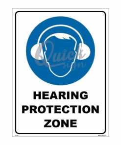 QUICKSIGN MANDATORY SIGNS - MS064 HEARING PROTECTION ZONE