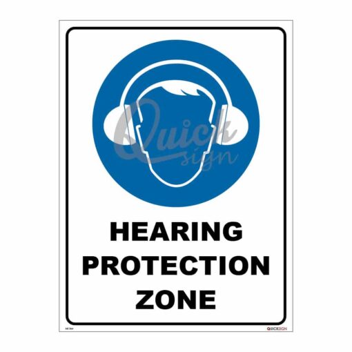 QUICKSIGN MANDATORY SIGNS - MS064 HEARING PROTECTION ZONE