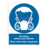 QUICKSIGN MANDATORY SIGNS - MS067 Wear half-mask respirator