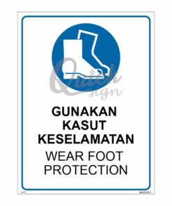 QUICKSIGN MANDATORY SIGNS - MS071 WEAR FOOT PROTECTION