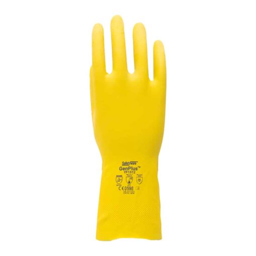 SAFETYWARE GenPlus™ Flocklined Natural Rubber Gloves YF1512