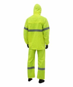 SAFETYWARE Polyester Rain Suit with Silver Reflective