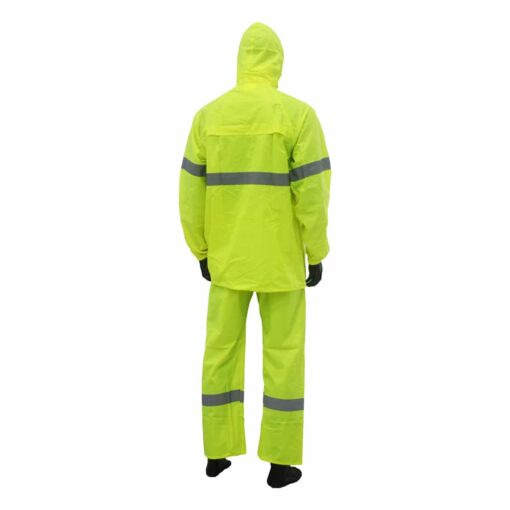 SAFETYWARE Polyester Rain Suit with Silver Reflective