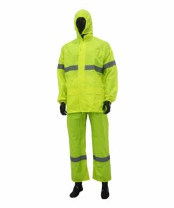 SAFETYWARE Polyester Rain Suit with Silver Reflective