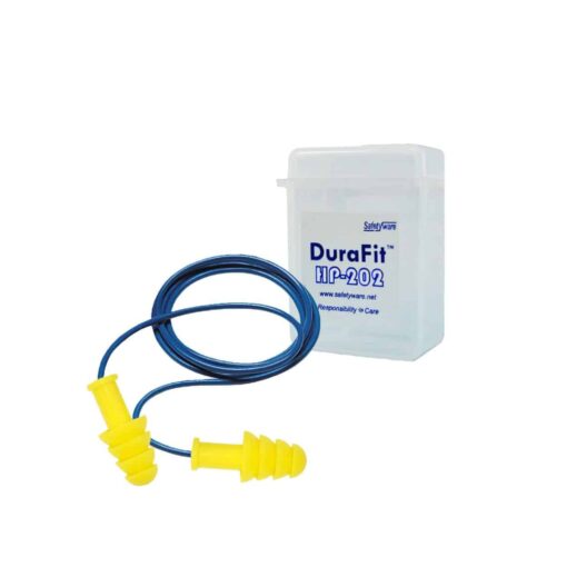 SAFETYWARE HP202 DuraFit Reusable Corded Ear Plugs with casing