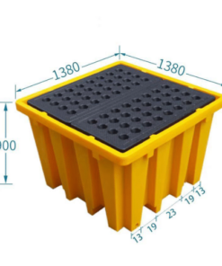 SAFETYWARE Single IBC Spill Pallet with Black Drain Cover