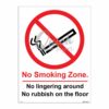 QUICKSIGN PROHIBITION SIGNS - PS005 No Smoking Zone