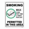 QUICKSIGN PROHIBITION SIGNS - PS010 SMOKING PERMITTED IN THIS AREA