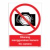 QUICKSIGN PROHIBITION SIGNS - PS015 No camera