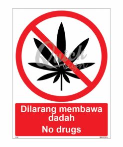 QUICKSIGN PROHIBITION SIGNS - PS024 No drugs