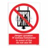 QUICKSIGN PROHIBITION SIGNS - PS032 In event of fire do not use lift