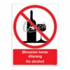 QUICKSIGN PROHIBITION SIGNS - PS034 No alcohol