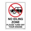 QUICKSIGN PROHIBITION SIGNS - PS038 PLEASE TURN OFF YOUR ENGINE