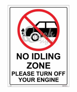 QUICKSIGN PROHIBITION SIGNS - PS038 PLEASE TURN OFF YOUR ENGINE