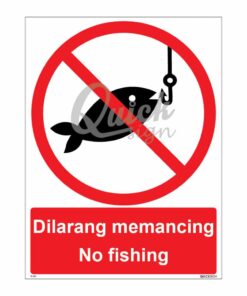 QUICKSIGN PROHIBITION SIGNS - PS051 No fishing