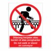 QUICKSIGN PROHIBITION SIGNS - PS061 Do not walk or stand on conveyor