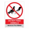 QUICKSIGN PROHIBITION SIGNS - PS095 DO NOT FEED ANIMALS