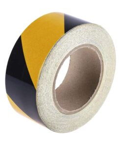 SAFETYWARE EcoRoute PVC Floor Marking Tape (Black + Yellow) FMTPVC59-BY-48