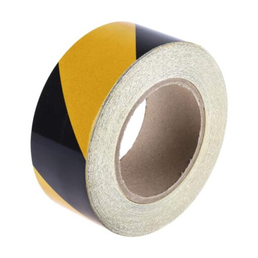 SAFETYWARE EcoRoute PVC Floor Marking Tape (Black + Yellow) FMTPVC59-BY-48