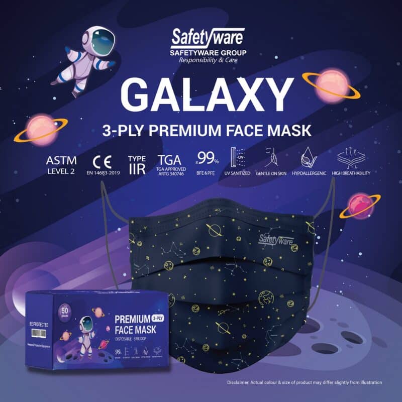 Safetyware Galaxy Series 3-ply face mask