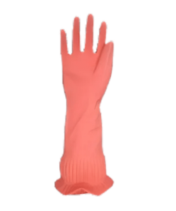 15'' Pink Unlined Rubber Glove